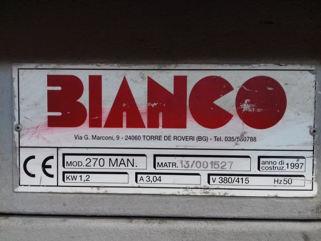 SEGATRICE BIANCO 270 USATA SEGATRICE BIANCO 270 USATA