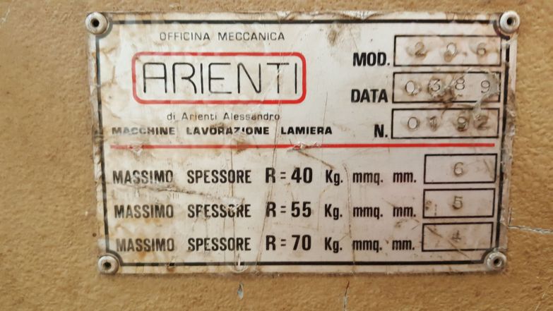 CESOIA 2000 X 5 mm USATA ARIENTI Foto-122542P CESOIA 2000 X 5 mm USATA ARIENTI Foto-122542P