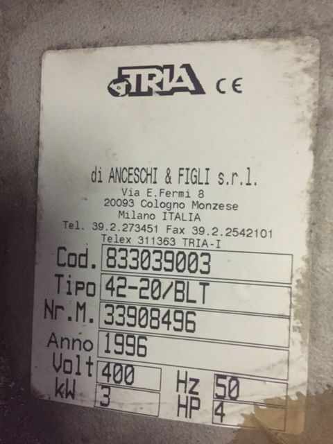 MULINO TRIA PER PLASTICA O MATAROZZE USATO MULINO TRIA PER PLASTICA O MATAROZZE USATO